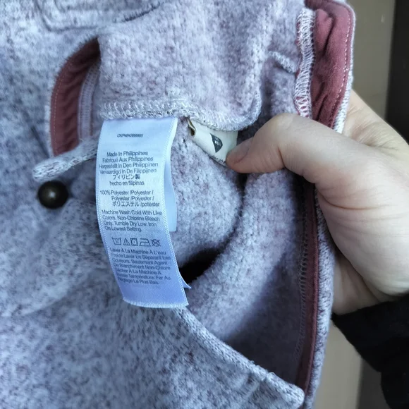 MWL Madewell (Re)sourced Sweater Fleece Shirt Jacket Heather Pale Thistle Brown - Picture 6 of 10